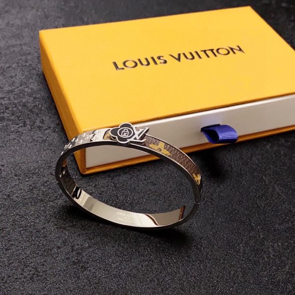 18K Louis Leather Lock Bracelet - 图片 7