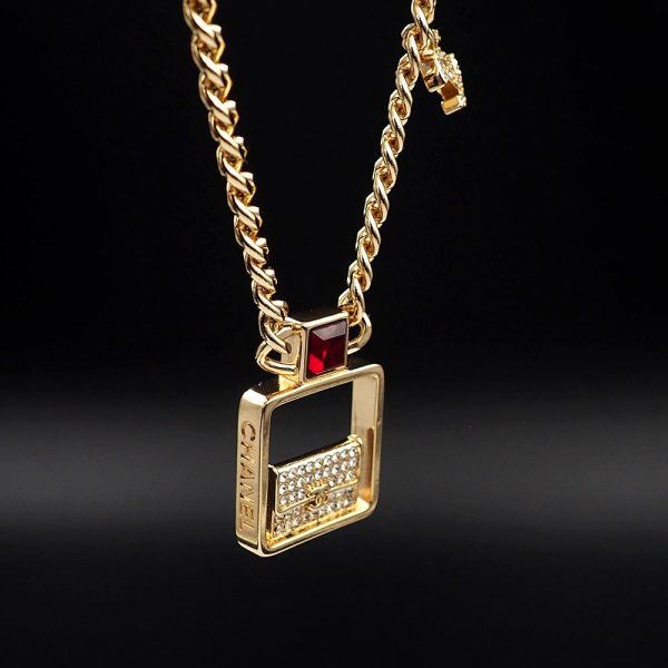 18K CC Red Bag Pendant Necklace - 图片 9