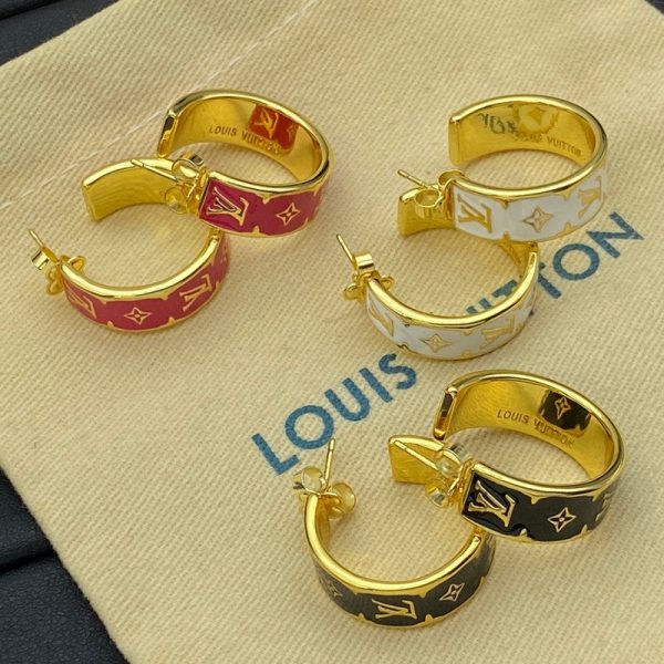 18K Louis Nanogram Enamel Earrings - 图片 22