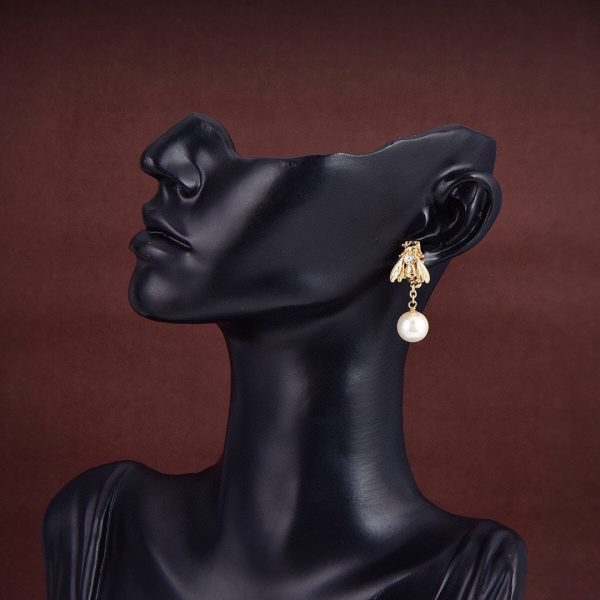 18K CD Queen Bee Earrings - 图片 3