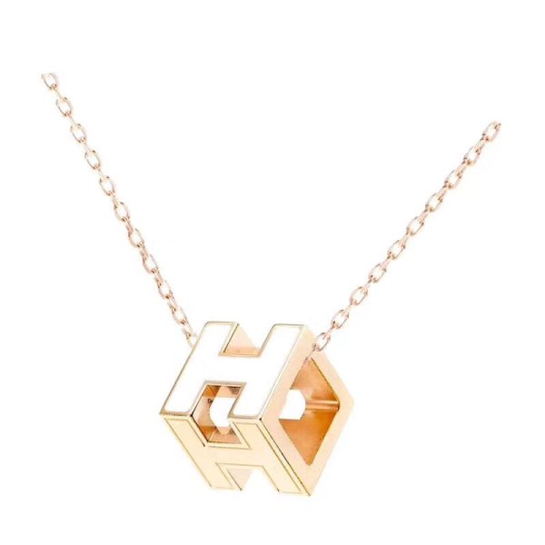 18K Cage D'H White H Necklace - 图片 8