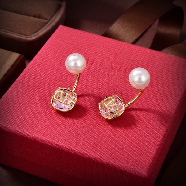18K Vlogo Crystal Earrings - 图片 7