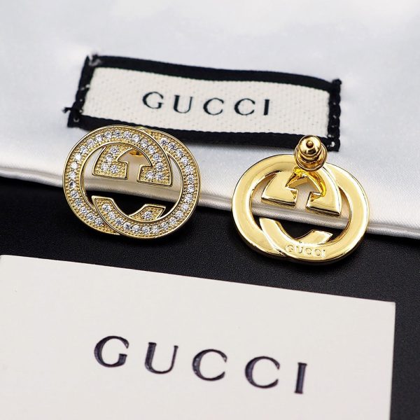 18K Double G Diamonds Earrings - 图片 9
