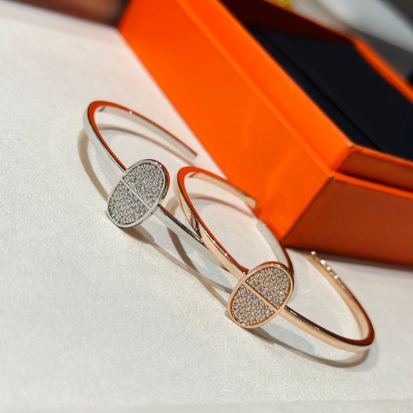18K Chaine d'Ancre Verso H Bracelet - 图片 11