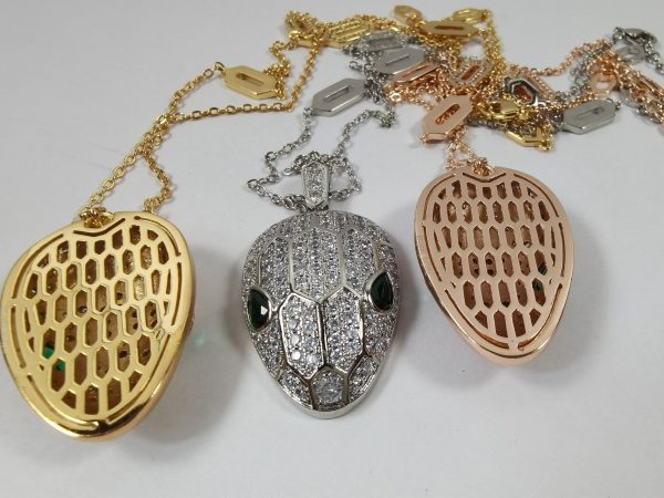 18K BV Serpenti Emerald Necklace - 图片 3