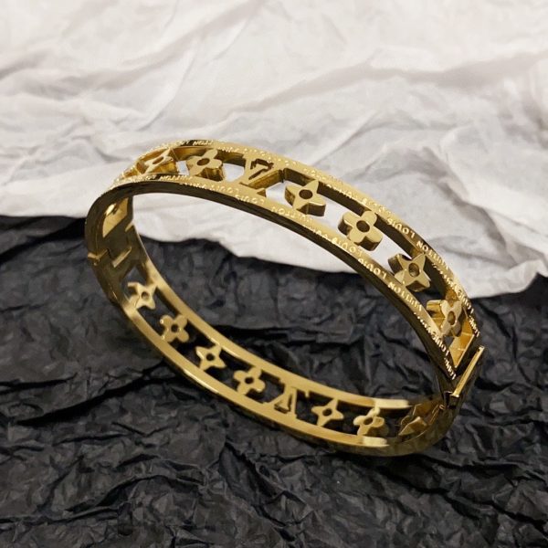 18K Louis Crystal Hollow Bracelet - 图片 2