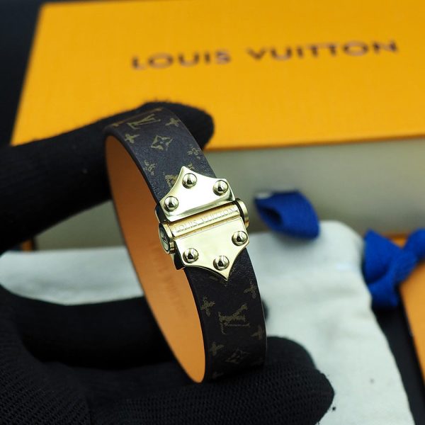 18K Louis Leather Vintage Bracelet - 图片 8