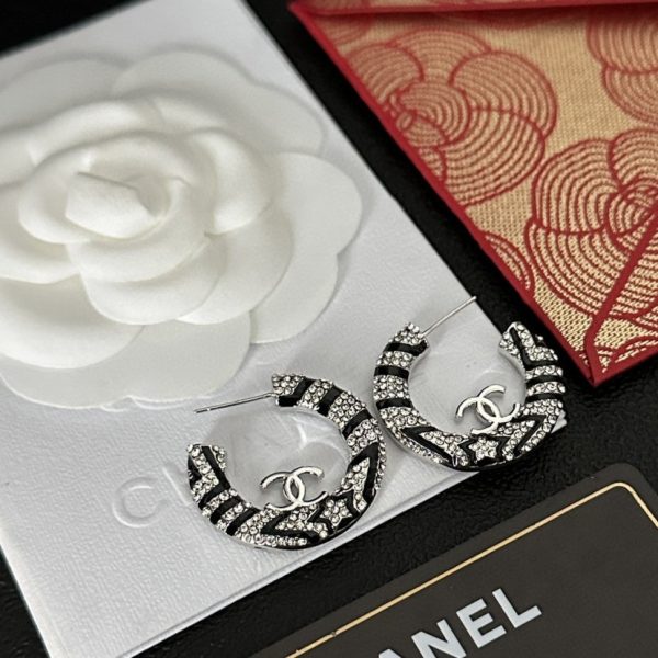 18K CC Black Diamonds Earrings - 图片 9
