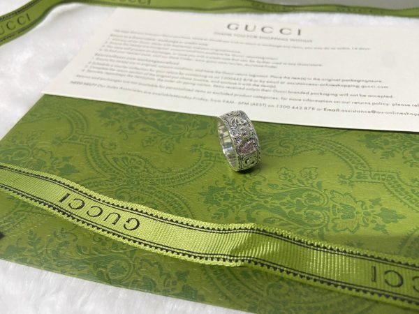 Double G Feline Head Ring - 图片 3
