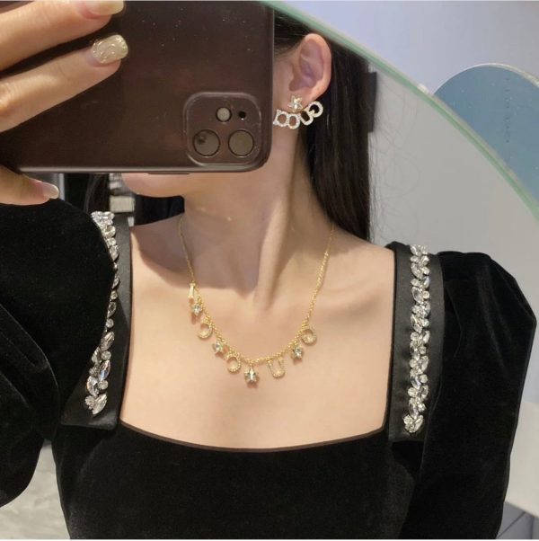 18K Double G Script Star Earrings - 图片 5