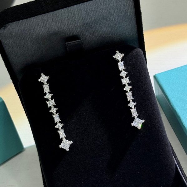 18K Tiff Diamond Earrings - Image 9