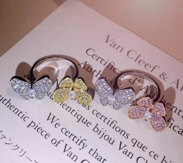 18K Two Butterfly Between the Finger Ring - 图片 3