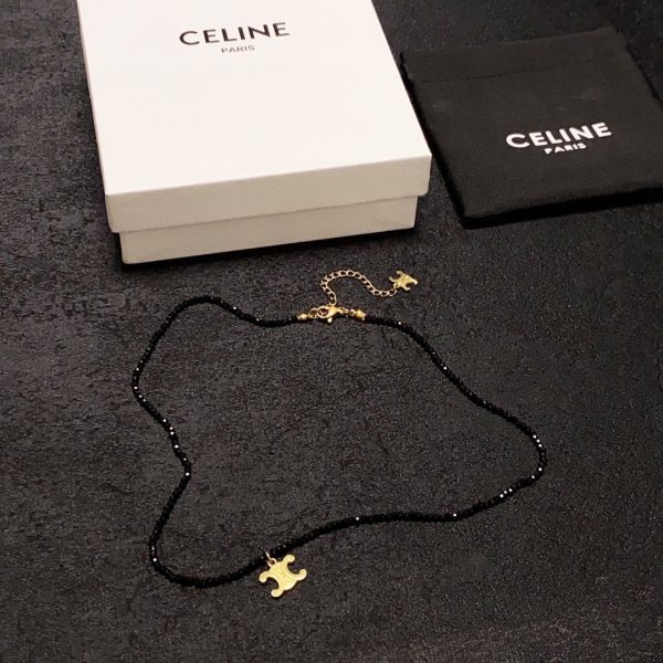 18K Coeur Black Crystals Necklace - 图片 9