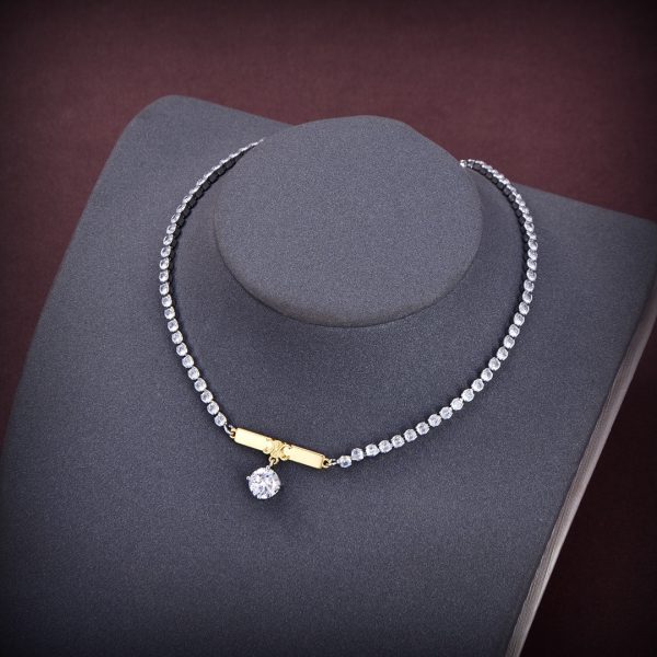 18K Triomphe Line Diamonds Necklace - 图片 9