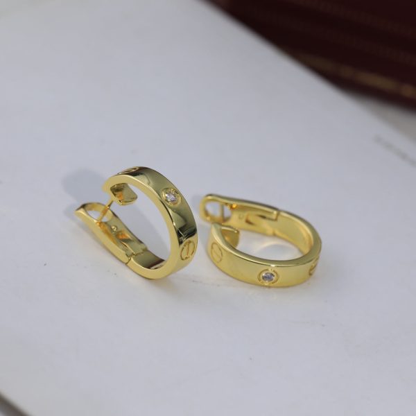 18K Love 2 Diamonds Earrings - 图片 7