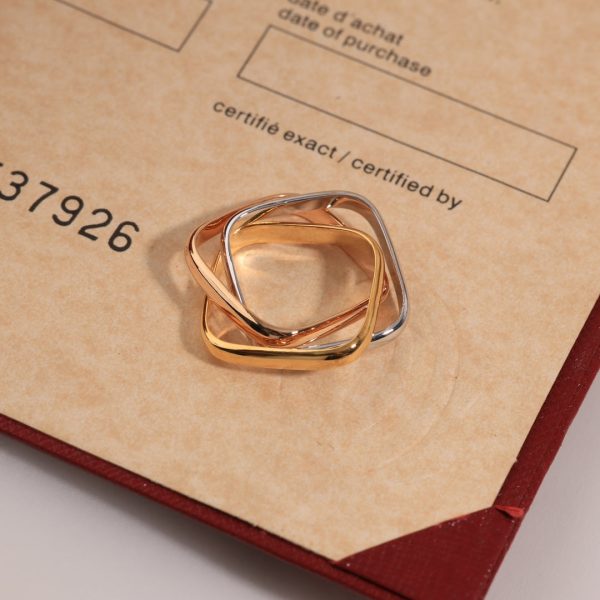 18K Trinity Cushion Ring - Image 9