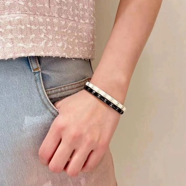 18K CC Open Cuff Bracelet - Image 9