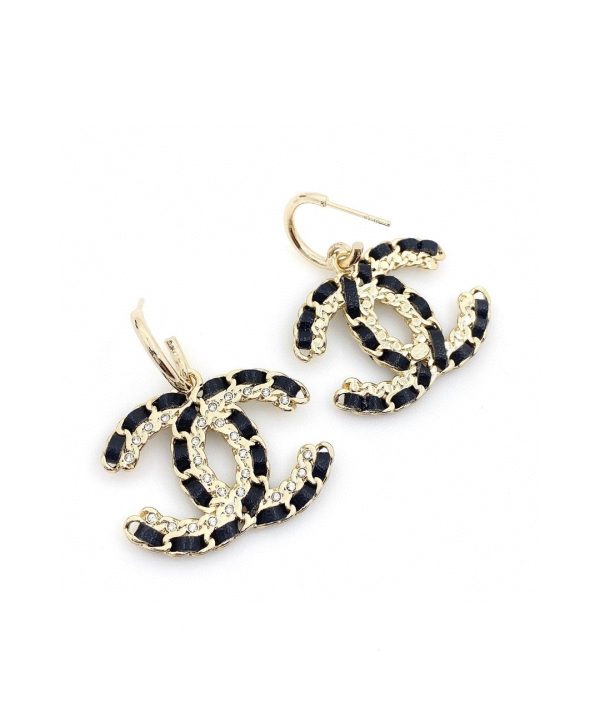 18K CC Leather Earrings - 图片 3