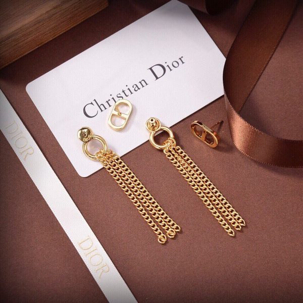 18K CD 30 Montaigne Chain Earrings - 图片 8