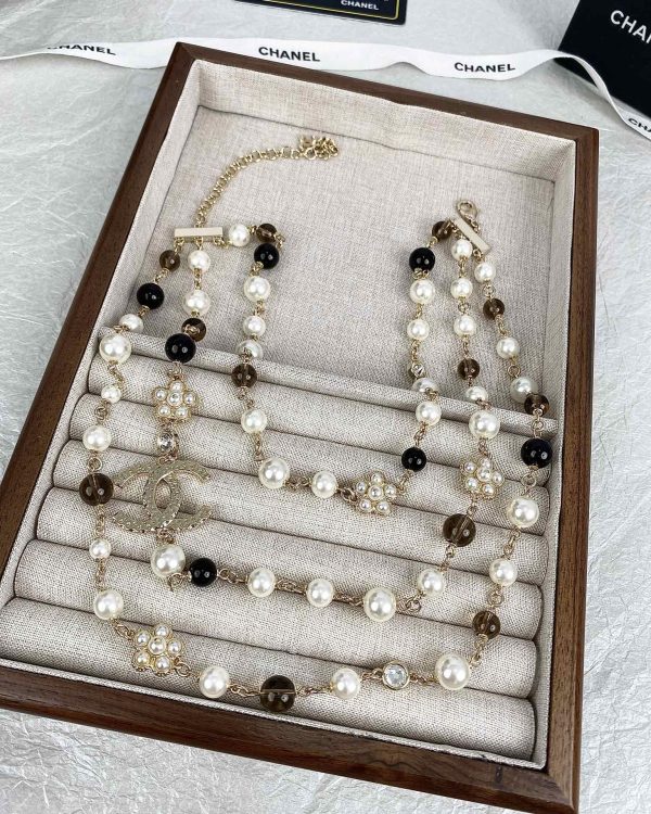 18K CC 24B Long Pearls Necklace - 图片 9