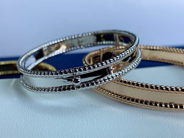 18K White Gold Perlée Signature Bracelet - 图片 6