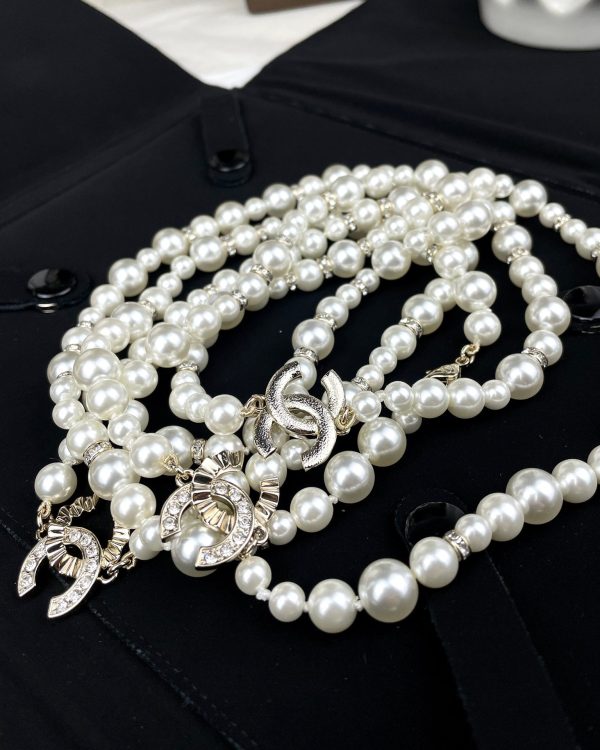 18K CC Pearls Long Necklace - 图片 9