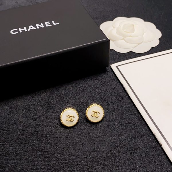 18K CC Pearl Vintage Earrings - 图片 9