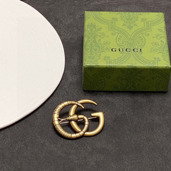 18K Double G Snake Brooch - Image 5