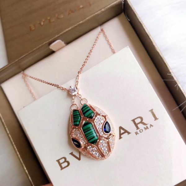 18K BV Serpenti Malachite Necklace - 图片 9