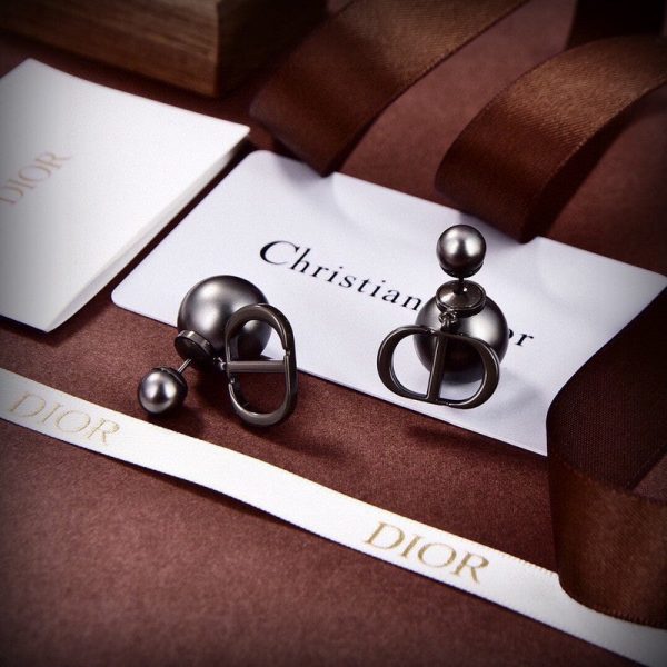 18K CD Tribales Grey Pearl Earrings - 图片 8