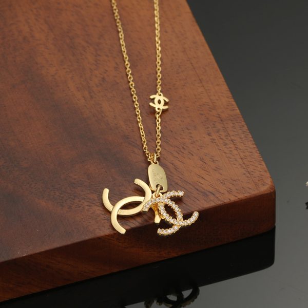18K CC Diamond Long Necklace - Image 9