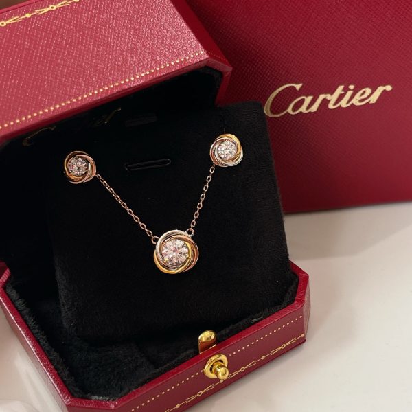 18K Trinity Diamond Necklace - 图片 10