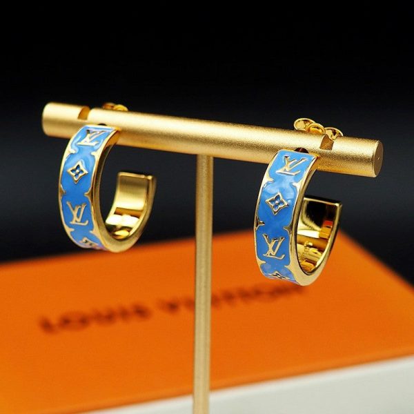 18K Louis Nanogram Enamel Earrings - 图片 16