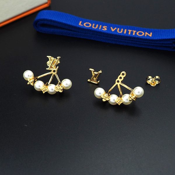 18k Louis Monogram Pearls Earrings - 图片 11