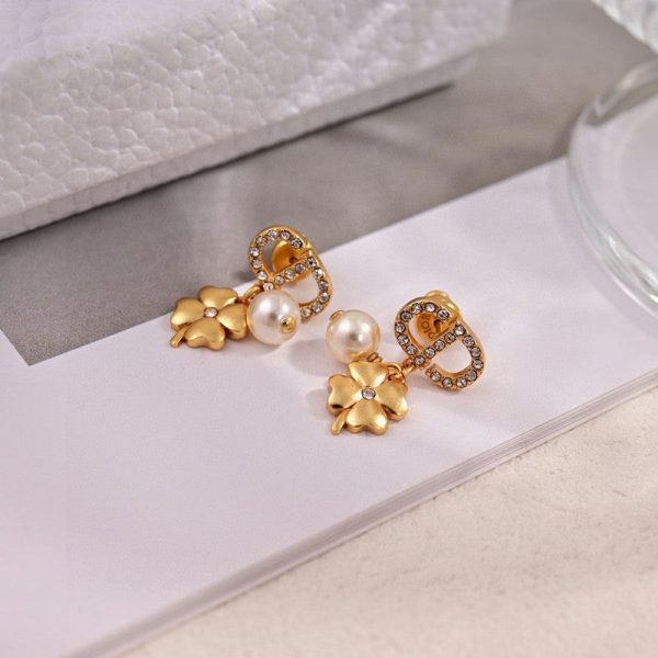 18K Petit CD Lucky Charms Earrings - 图片 3