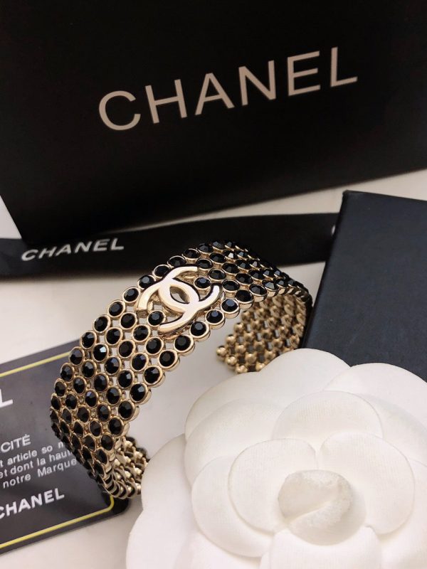 18K CC Black Cuff Bracelet - Image 9