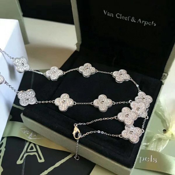 18K Vintage Alhambra 20 Motifs Long Necklace - 图片 9