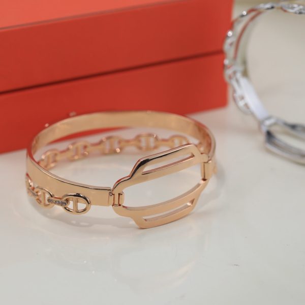 18K Kelly Double Tour Diamond H Bracelet - 图片 17