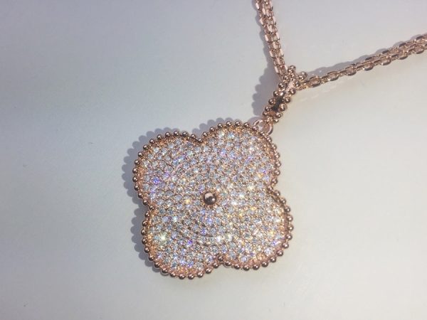 18K Magic Alhambra One Motifs Diamonds Clover Necklace - 图片 7