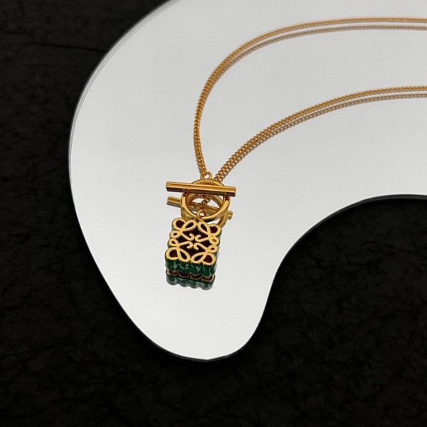 18K Anagram Pendant Necklace - Image 8
