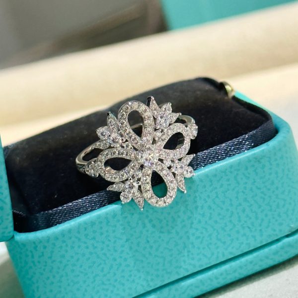 18K T Vinatge Flower Ring - 图片 9