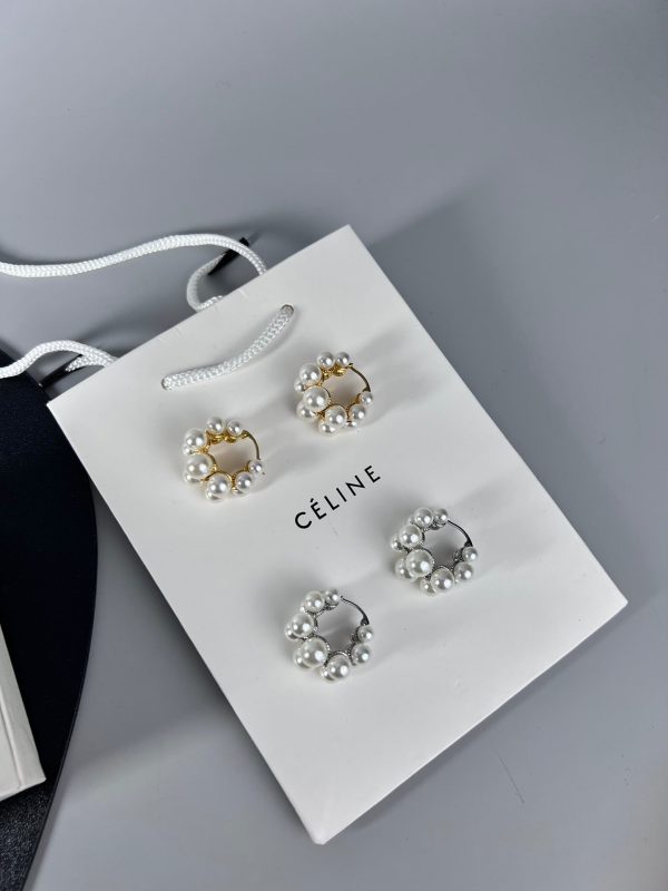 18K Triomphe Two-Rows Pearl Earrings - 图片 9