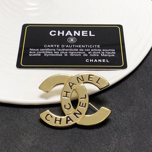 18K CC Script Brooch - Image 7