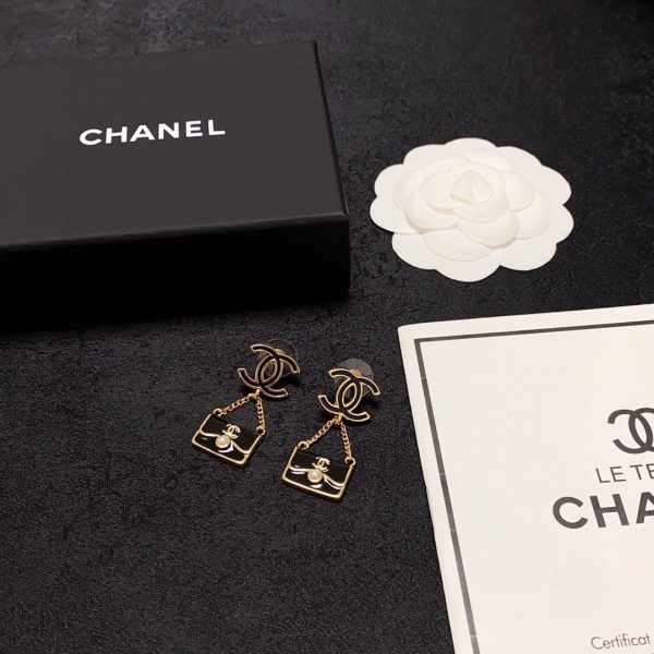 18K CC Classic Bag Pendant Earrings - Image 7