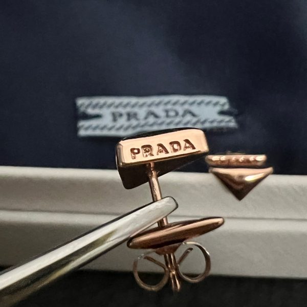 18K Pra Triangle Earrings - 图片 12