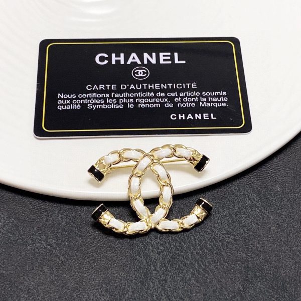 18K CC Pearl Brooch - 图片 9