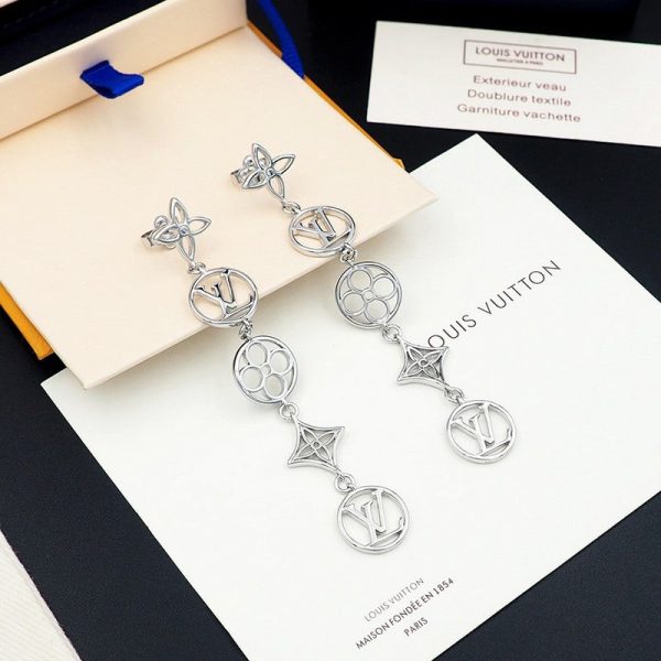 18K Louis Lace Long Earrings - 图片 15