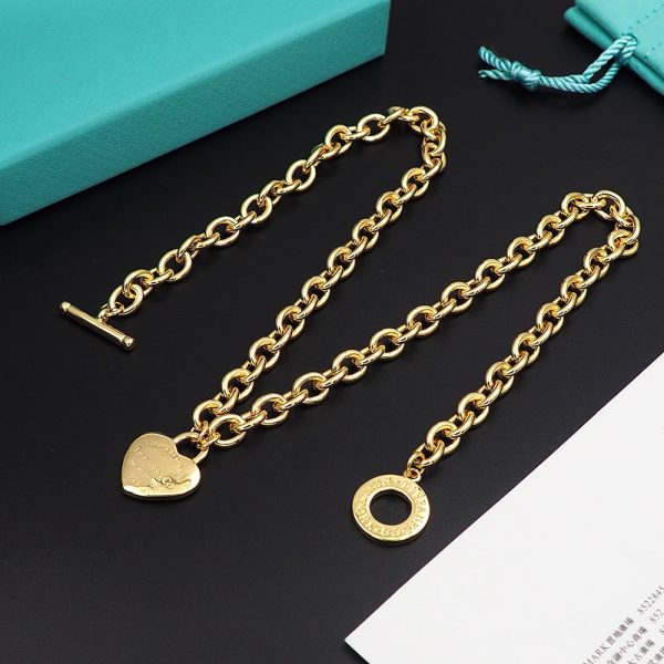 18K T Tag Chain Necklace - 图片 7