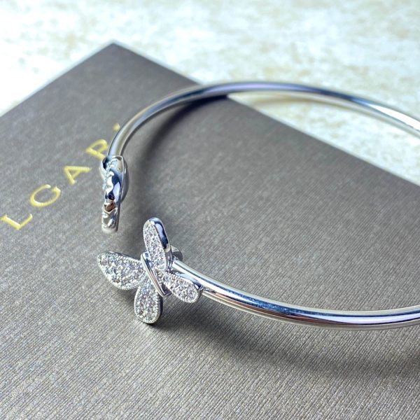 18K Double G Flora Bangle Diamond Bracelet - 图片 4