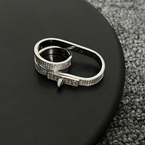 18K Kelly Gavroche Double H Ring - 图片 4